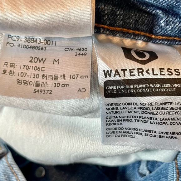 Levi’s Ribcage Straight High Rise Button Fly Ankle Denim Blue Jeans Women’s 20W - Picture 11 of 15